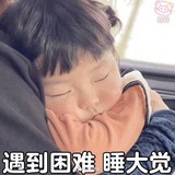 遇到困难睡大觉