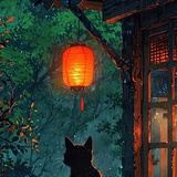 落日暖暖和大喵