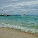 海边踏沙