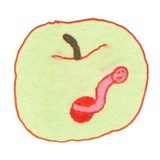 苹果吃虫子
