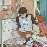 黑白蓝女孩