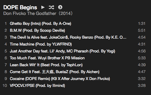 Track List