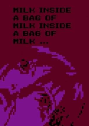 一袋奶中的一袋奶中的奶 Milk inside a bag of milk inside a bag of milk